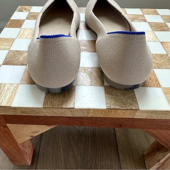 Rothy’s The Point Flats Women’s 8 Ecru Beige Machine Washable Eco Knit Shoes EUC - Picture 6 of 13
